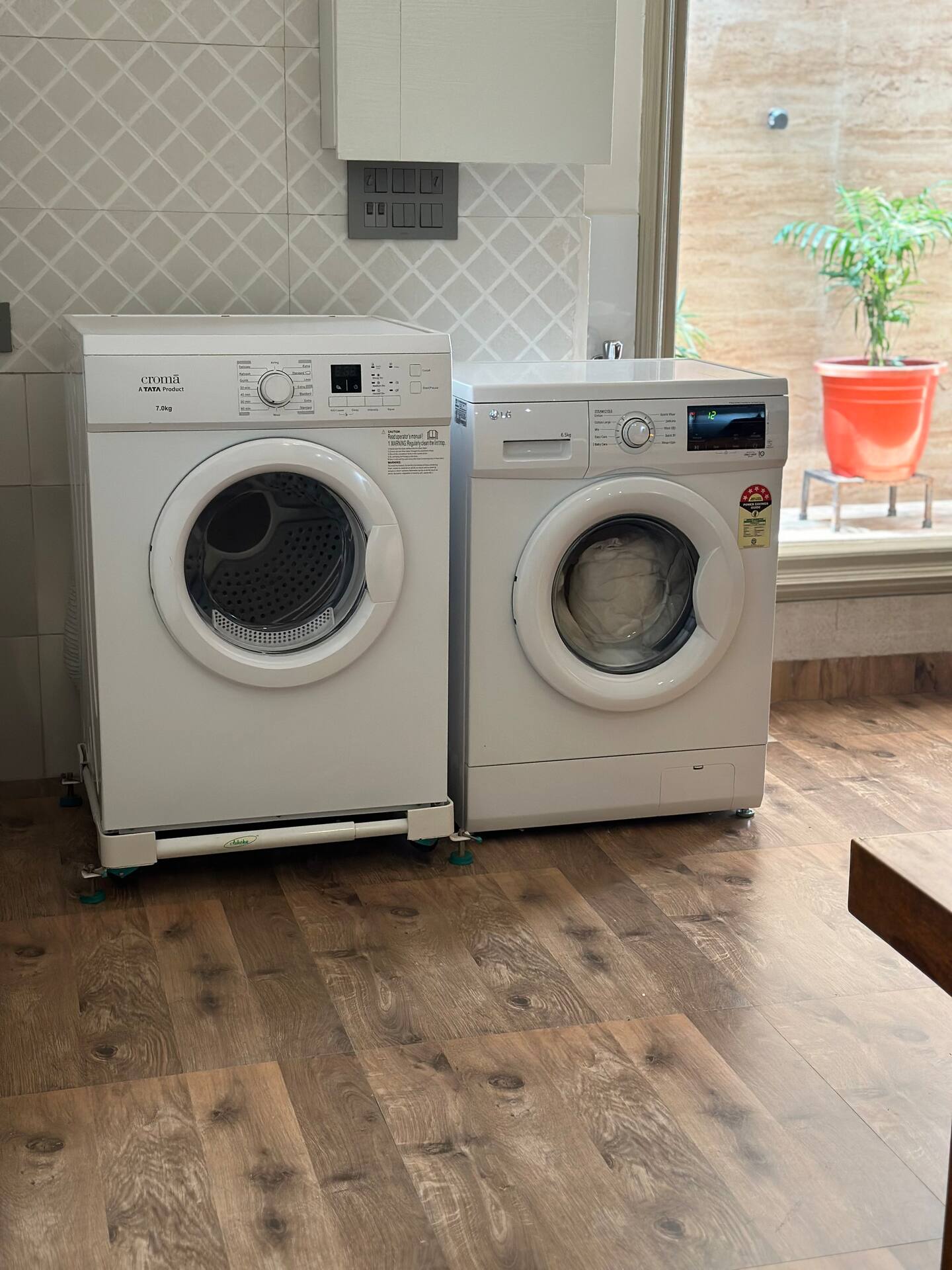 Serviced Apartments Gurugram Urban Cabin Basement- Washing Machine